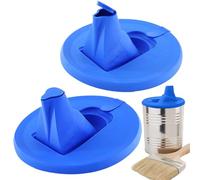 Paint Pouring Paint Can Cover | 2 Pack Paint Container Lid Cover | Secure Seal with Built-in Nozzle, Prevents Spills Drip Mess, Storage Accessories for Adults
