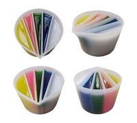 Paint Pouring Split Cups - Acrylic and Epoxy Resin Measuring Supplies with Divided Chambers for Multi-Color Liquid Art, Reusable Tools for Crafts, Resin Molds, Canvas Painting, & Creative Arts