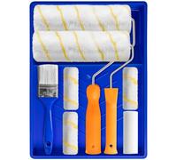 Paint Roller 9" Set Tray Rollers Soft Sleeves Brush Kit Decorating Painting Tool