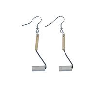 Paint Roller Earrings Miniblings Paintbrush Painting Wood