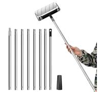 Paint Roller Extension Pole 3m/10ft, 8 Segmented Lightweight Telescopic Pole with Aluminum Head, Extendable Painting Pole for Paint Rollers, Window and Gutter Cleaning, for Home & Professional Use