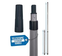 Paint Roller Extension Pole with Telescopic Handle, Extends Up to 200cm, Telescopic Pole for Home Decorating, Extendable Pole Fits Roller and Pads, Paint Pole with Screw Fit and Push Fit Attachments