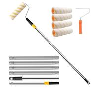 Paint Roller Extension - Portable Painting Wand, Compact Reach Attachment with Refill Roller | Handy Decorating Gear for Trim Edges, Craft Surfaces, Furniture, Kitchen Units or Interior Upgrade