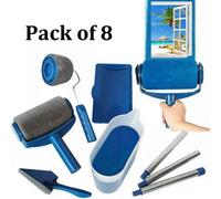 Paint Roller Kit 8Pcs, Wall And Ceiling Decorating Tools, Roller Handle, Brush Set
