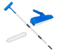 Paint Roller Kit - Adjustable Painting Tool with Shield, Stainless Steel Pole Brush, Splash Guard Applicator | for Kitchen Bathroom Home Furniture Interior Living Room Cabinet House Work Use