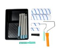 Paint Roller Kit Strong, Multi Purpose Complete Set, Roller Brush Tray Device with Sturdy Build, Premium Quality Painter Accessories, Reliable Solution for Wall, Ceilings, Cupboards, Doors, Fences