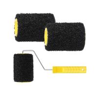 Paint Roller Pack with 3 Replaceable Covers and Sturdy Handle for Do It Yourself Home Projects Textured Paint Roller