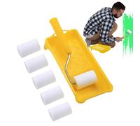 Paint Roller Set - Mnii Roller and Brush Combo Paint Tray with Brush for Interior Paints Practical Gift for Home Projects Long Life Paint