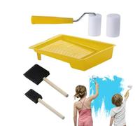 Paint Roller Set - Mnii Roller and Brush Combo Paint Tray with Brush for Interior Paints Practical Gift for Home Projects Long Life Paint