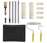 Paint Roller Set, Painting Set, Paint Roller Hanger with 3-Piece Aluminium Rod from 26 to 120 cm, Paint Brush, Paint Tray, Painting Accessories