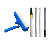 Paint Roller with Adjustable Lightweight Construction Prevents Drips Splatters Indoor Outdoor Use Adjustable Head Paint Roller with Splash Guard