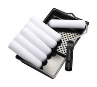 Paint Rollers and Trays Sets - 9 Pack High Density Foam Roller, 6 Inch Painting Decorating Sponge Rollers, Foam Paint Roller, Gloss Roller Set for Wall Painting Repair Decoration