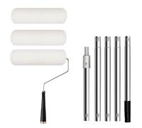 Paint Rollers - Wall Painting Rollers - 23 Centimeter Extendable Tool Set With Replacement Sleeves For Ceiling Paint Home Improvement Furniture