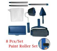 Paint Runner Pro Roller 8Pcs Brush Set Room Painting Wall Handle Decorating Home