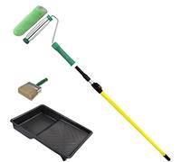 Paint Shed & Fence 7" Roller Tray Woodstain Varnish 4" Decking Brush & Ext Pole