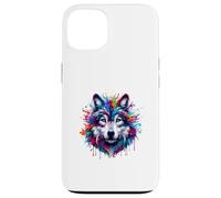 Paint Splash Wolf Case for iPhone 13