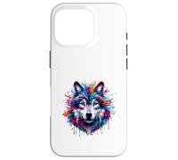 Paint Splash Wolf Case for iPhone 16 Pro