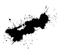 'Paint Splat' Rubber Stamp - Unmounted Design for Crafting & Scrapbooking, A8 (RS00017661)