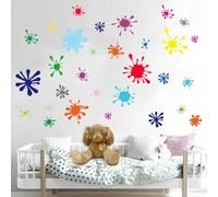 Paint Splatoon Wall Stickers for Kids: Peel and Stick 29pcs Colorful Graffiti Painting Splatter Wall Decals - Wall Decor Art Kids Supplies Ages 1-12 Years
