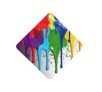 Paint Splatter Backdrop Car Air Freshener Hanging, Long Lasting Scented Car Aromatherapy Tablets, Rhombus Fragrance Scented Cards for Vehicles, Bedroom, Wardrobe White-style