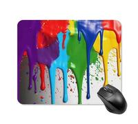Paint Splatter Backdrop Mouse Pad Square Laptop Mouse Mat Cute Computer Mousepad Keyboard Pad Non-Slip Desk Pads for Gaming Office Work Home 20 * 25cm