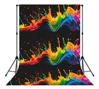 Paint Splatter Backdrop Multi-Scene Photography Backdrop For Baby Shower, Portrait, Party, Video & Home Decoration - 5x7ft