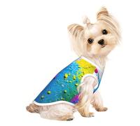 Paint Splatter Backdrop Print Comfortable Pet Vest, Sleeveless Breathable Top, for Small Puppy Kitten Daily Wear