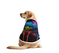 Paint Splatter Backdrop Print Dog Outfit Sleeveles, Funny Pet Dog Clothes Machine Washable Shirt Vest For Medium Large Dogs