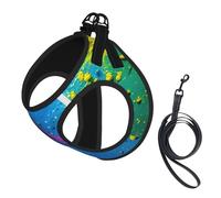 Paint Splatter Backdrop Print Pet Leash Vest,For Small Dogs,Adjustable And Comfortable Cat Puppy Essentials