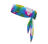Paint Splatter Backdrop Print Sports Head Tie,Headband,for Running,Cycling,Basketball,Tennis,for Women Men