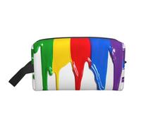 Paint Splatter Backdrop Printed 600D Oxford Storage Pouch, Portable Large Travel Bag for Toiletries and Daily Items