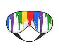Paint Splatter Backdrop Soft Sleep Mask Adjustable Strap Light Blocking Reversible Comfortable Night Mask