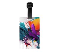 Paint Splatter Print Luggage Tag for Suitcases Identification Travel Bag Tags Easy-to-Identify Labels Set