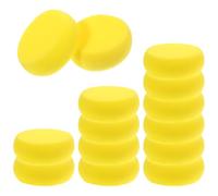 Paint Sponge, 12 Pcs Yellow Round Painting Sponges 3 Inch Artist Pottery Sponge Applicator Watercolor Sponges For Face Painting Pottery Art Crafts Ceramics