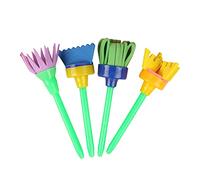 Paint Sponges for Kids, Kid Brushes Set, Washable Sponge Painting Brushes Kit Early Learning Sponge Tool Sponges for Kids Shapes