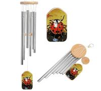 Paint Spotted Ladybug Wind Chimes for Outside Memorial Tuned Outdoor Windchimes Large Garden Decor Wind Chime with Melodious Sound for Mom Dad Grandma Home Garden Patio Decor