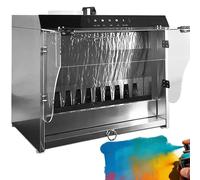 Paint Spray Booth with Intelligent Water Curtain, Portable Airbrush Setup, 3 LED Lights, Dust Baffle, 2200 L/H Flow, Automatic Pump for DIY Art Projects