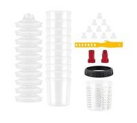 Paint Sprayer, 10/25Pcs Spray Gun Paint Mixing Cup H/O Quick Cup Spray Gun Tank 20.3 oz/600ML Disposable Paint Cup with Spray Gun Cup Adapter(10 pcs)