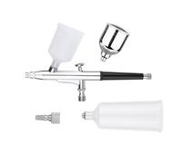 Paint Sprayer, 20cc 40cc Airbrush Spray Gun Gravity Feed Double Action Air Brush Cake Sprayer Tattoo Nail Tool 0.3mm Big Cup Barber Use(3cup Airbrush 2)