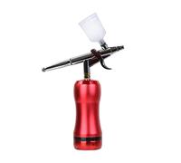 Paint Sprayer, Air Compressor Private Label Customized Mini Airbrush Replace Battery Personal Trigger Oxygen Big Capacity Ink Cup Spray Gun(Part A Red)