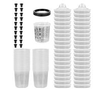 Paint Sprayer Mixing Cup with Measuring Scale Paints Preparation Disposables Cups Paint Stirrer Easy to Use Car Surfaces Coating Treatments Tool