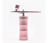 Paint Sprayers Top 0.3mm Mini Air Compressor Kit Air-Brush Paint Spray Gun Airbrush For Nail Art Tattoo Craft Cake Nano Fog Mist Sprayer Spraying Machine (Color : R?owy, Size : One Size)