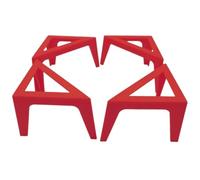 Paint Stands for Canvases 4PCS Plastic Triangle Canvas Stands, 3.9x2x2 Inch Risers for Pouring Paintings & Drawing Supplies (Red)