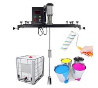 Paint Stirring Machine, Electric IBC Paint Mixer, 980W Brushless Permanent Magnet Motor, Double Centrifugal Impeller, Retractable Bracket, with Roller Brush