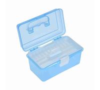 Paint Storage Box, Paint Storage Containers Art Storage with Removable Tray Design for Outdoors Watercolor Painting, Oil Painting, and Sketch (20 x 10.5 x 12cm) (Blue)