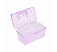 Paint Storage Box, Paint Storage Containers with Removable Tray Design Bead Storage Box for Outdoors Watercolor Painting, Oil Painting, and Sketch (Purple)