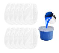 Paint Strainer Bag, 1 Gallon Paint Filter Strainer with Elastic Drawstring, Nylon Mesh Filter White Fine Mesh Bag for Paint Gardening, 10 Pack