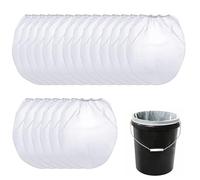 Paint Strainer Bags, 20 PCS 1 Gallon Paint Strainer Bags, with Elastic Top Opening Paint Filters for Spraying Ink Gardening Hydroponics(White)