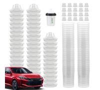 Paint System Hard Cup | Car Painting Kit With Clear Scale | Automotive Paint Tools And Equipment With 50 Cups & Lids System For Spray Guns Garage Body Shop Repair Accessories Professional