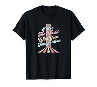 Paint The World with Your Imagination Artsy Retro Value Graphic T-Shirt, Men, Black, S